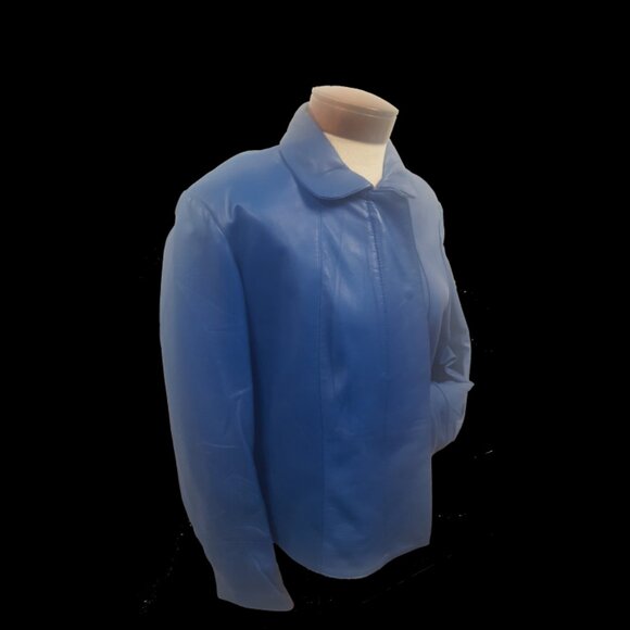 Women’s Soft Leather Single Overlap Lapel Short Exclusive Jacket 7 Color's - Picture 14 of 16